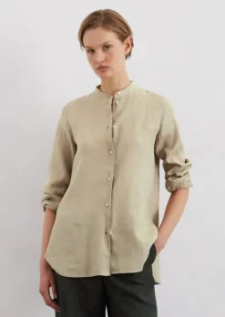A-Shape-Leinenbluse regular aus leichter Qualität