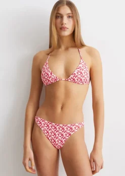 Bikini-Slip mit floralem Print