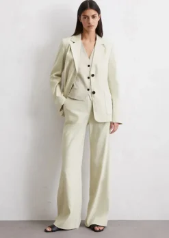 Blazer regular aus Leinen-Viskose-Stretch