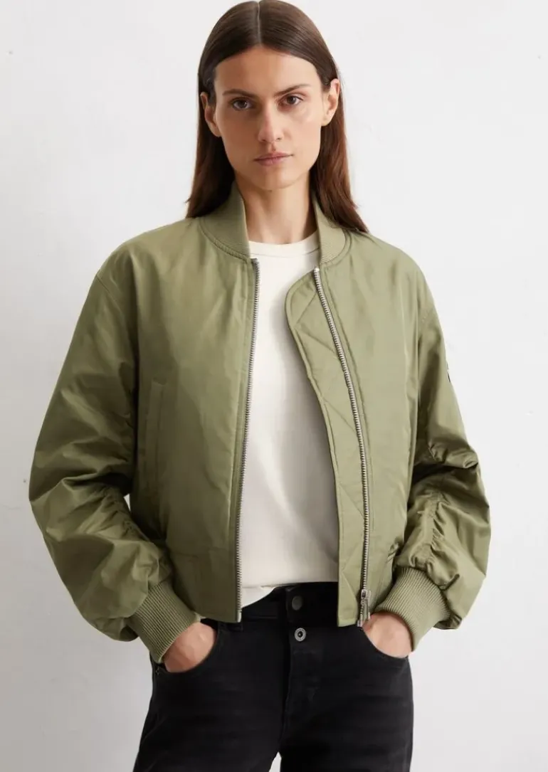 Blouson im Piloten-Stil regular aus recyceltem Polyester-Twill