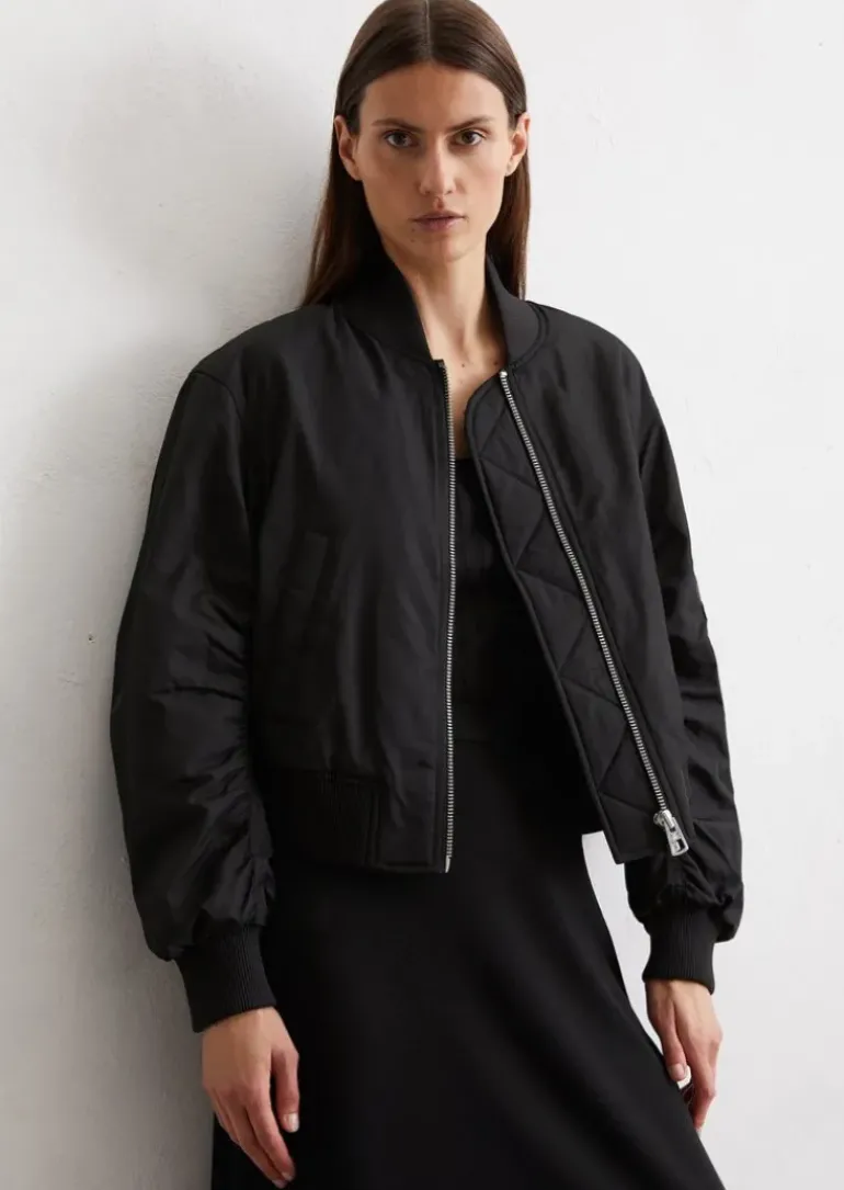 Blouson im Piloten-Stil regular aus recyceltem Polyester-Twill