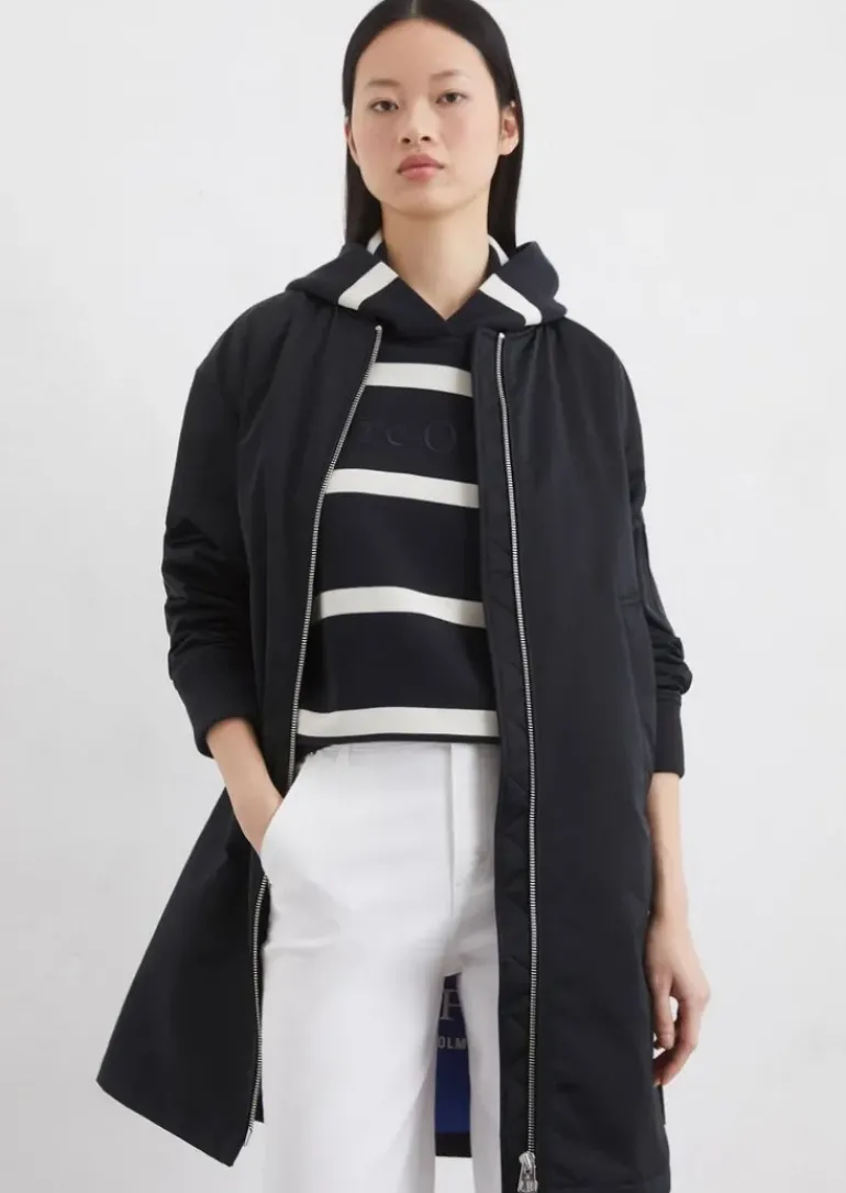 Blouson-Mantel im Aviator-Stil regular aus recyceltem Polyester-Twill