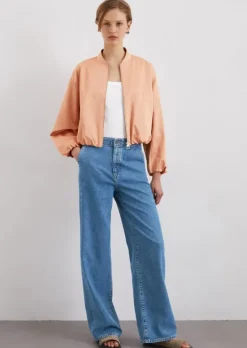 Blouson relaxed cropped aus Organic Cotton-Mix