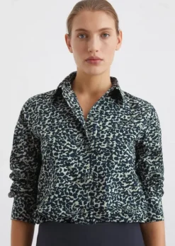 Bluse A-Shape aus Papertouch-Popeline