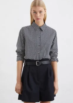 Bluse A-Shape aus Papertouch-Popeline