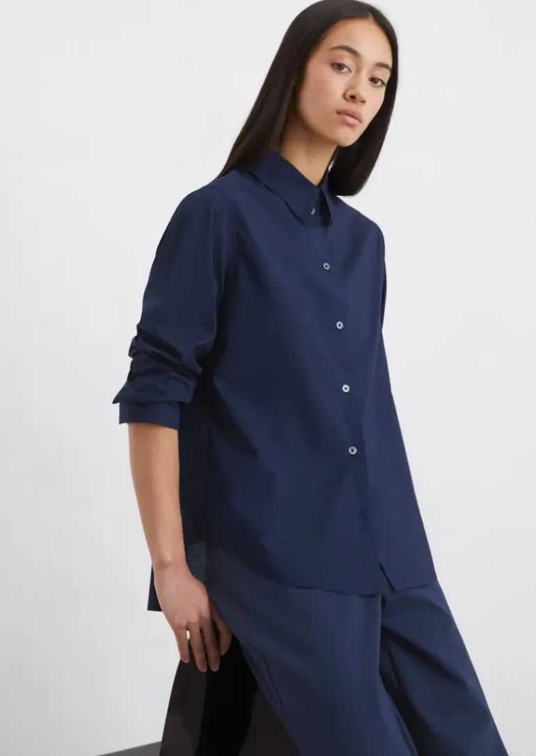 Bluse A-Shape aus Papertouch-Popeline