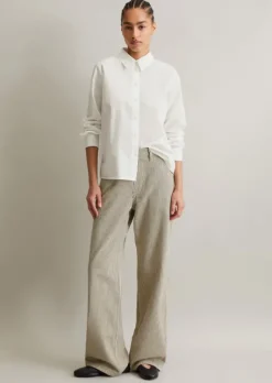 Bluse mit Falten-Detail regular aus reiner Bio-Baumwolle