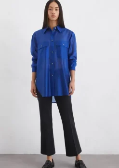 Bluse oversized aus TENCEL™ Lyocell-Mix
