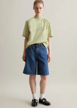Bluse regular aus Papertouch Popeline