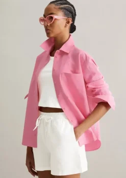Bluse relaxed aus Leinen-Baumwolle-Mix