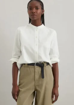 Bluse relaxed mit Falten-Details im Rücken