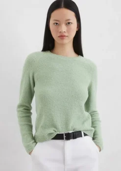 Bouclé-Pullover slim aus Organic Cotton-Mix