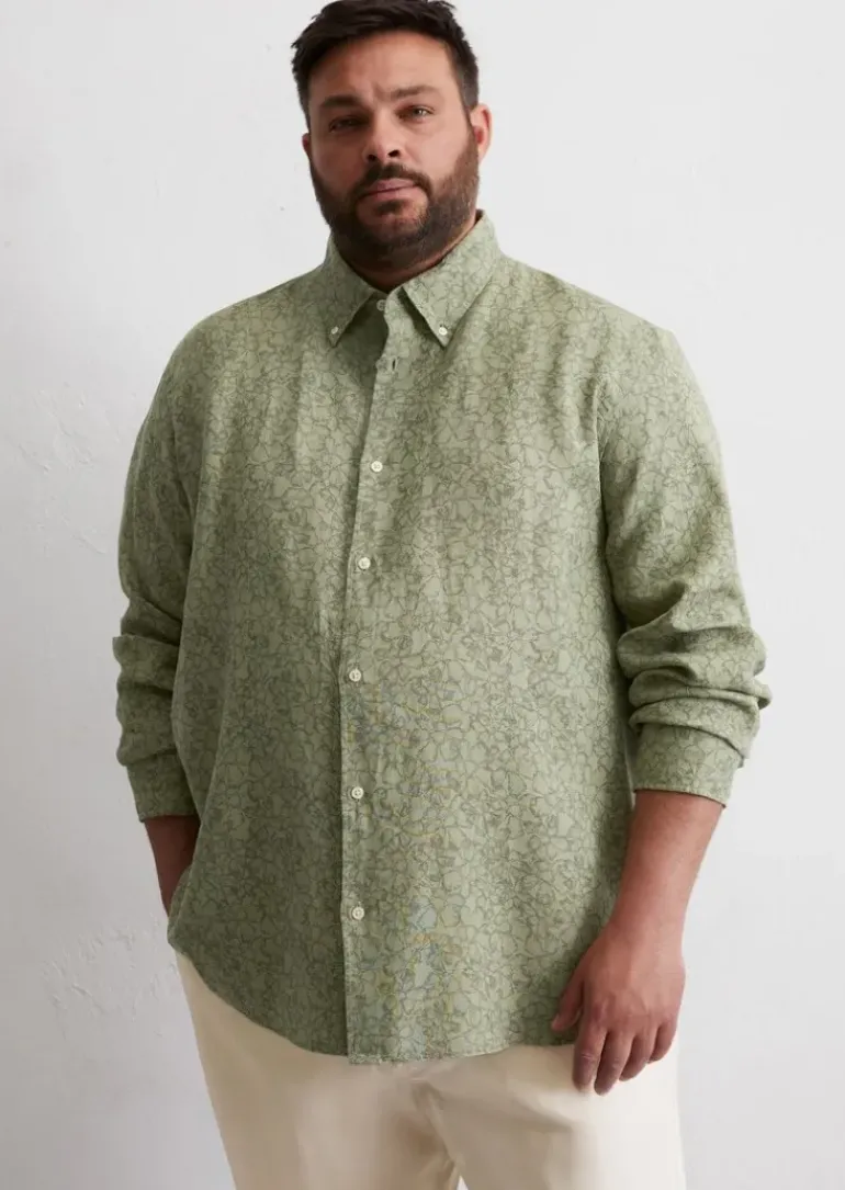 Button-Down-Hemd shaped aus reinem Leinen