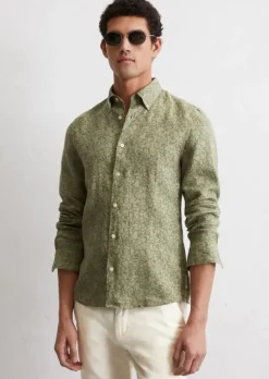 Button-Down-Hemd shaped aus reinem Leinen