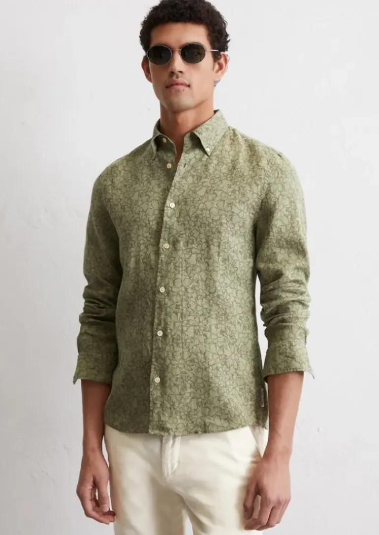 Button-Down-Hemd shaped aus reinem Leinen