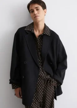 Cabanjacke relaxed aus Doubleface-Wolle-Mix
