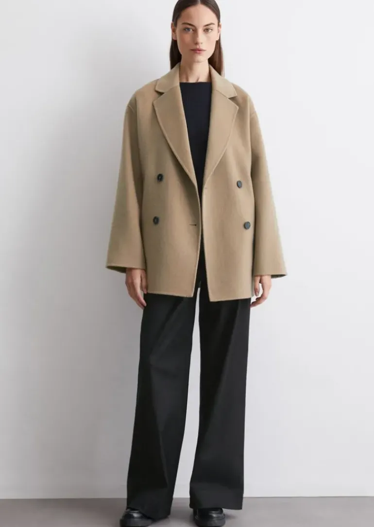 Cabanjacke relaxed aus Doubleface-Wolle-Mix