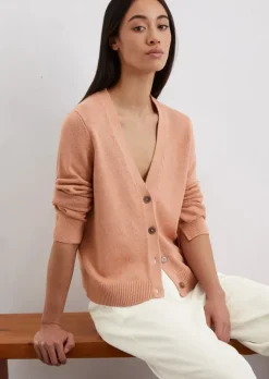 Cardigan relaxed aus Organic Cotton-Leinen-Mix