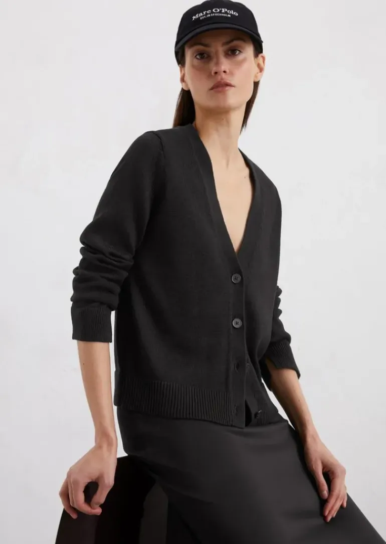 Cardigan relaxed aus Organic Cotton-Leinen-Mix