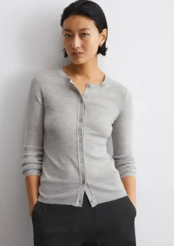 Cardigan slim aus feiner Merinowolle