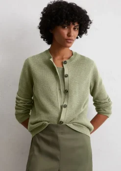 Cardigan slim aus Heavy-Weight-Organic-Cotton