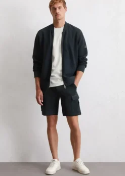 Cargo-Jerseyshorts aus Bio-Baumwolle mit Struktur