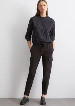 Cargo-Travelpants tapered aus kompaktem Jersey-Twill