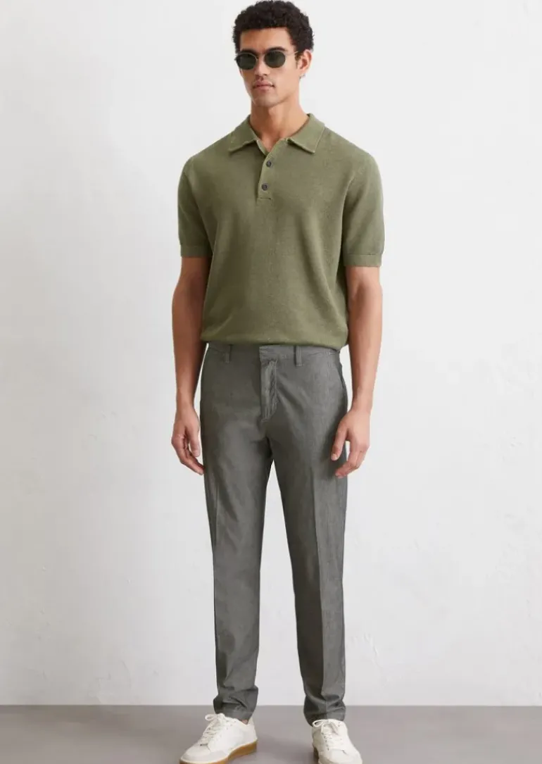 Chino Model Morot aus leichtem Bio-Baumwoll-Chambray