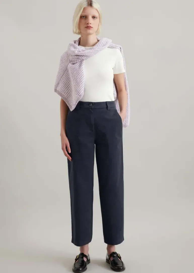 Chino relaxed cropped aus Organic Cotton-Twill