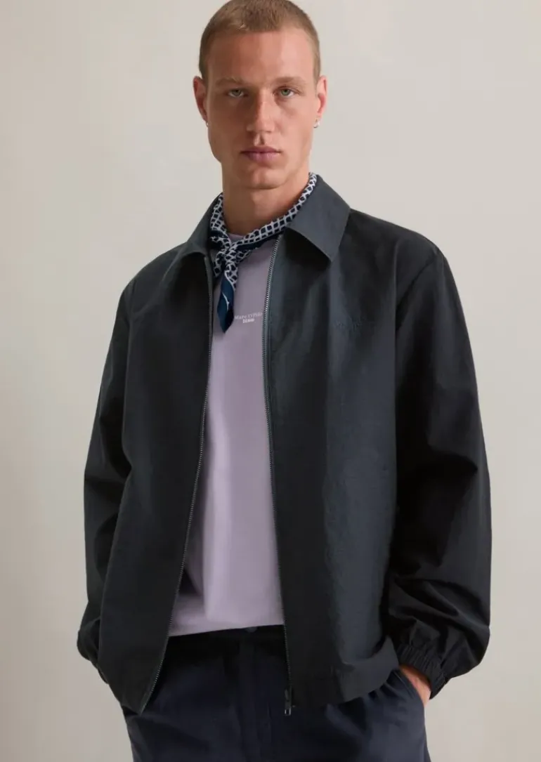 Coachjacke aus strukturiertem Bio-Baumwoll-Mix