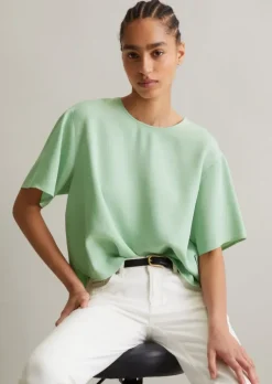 Crop-Blusenshirt relaxed aus TENCEL™ Lyocell