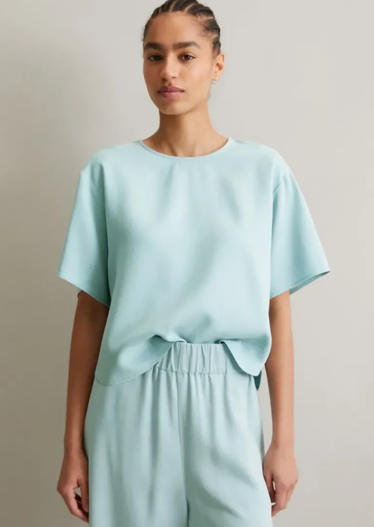 Crop-Blusenshirt relaxed aus TENCEL™ Lyocell