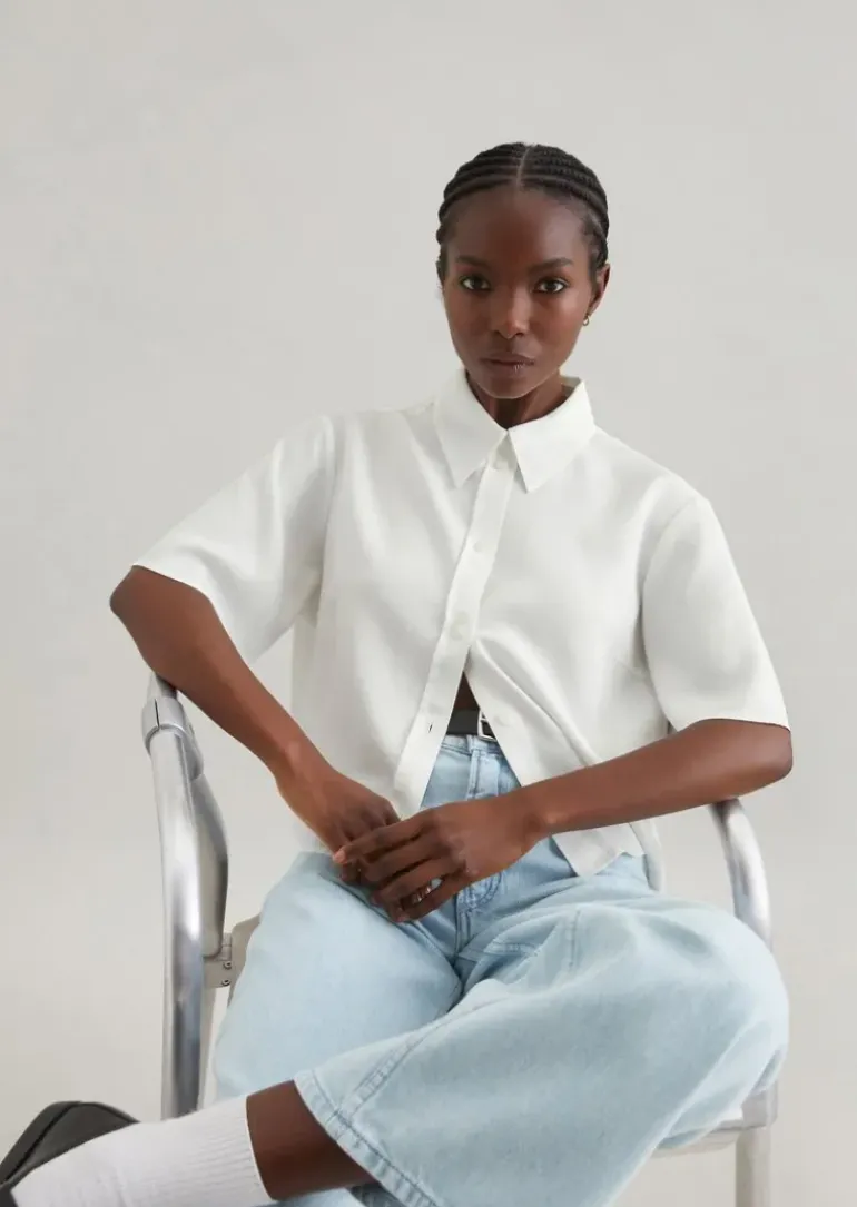 Crop-Bluse relaxed aus TENCEL™ Lyocell