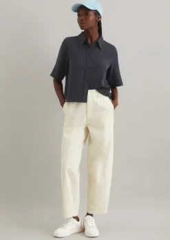 Crop-Bluse relaxed aus TENCEL™ Lyocell