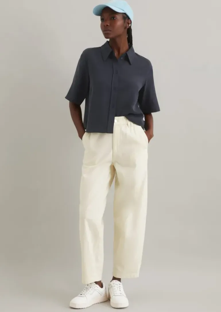 Crop-Bluse relaxed aus TENCEL™ Lyocell