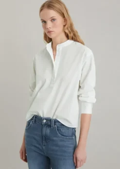 Crop-Bluse relaxed aus weicher Bio-Baumwolle