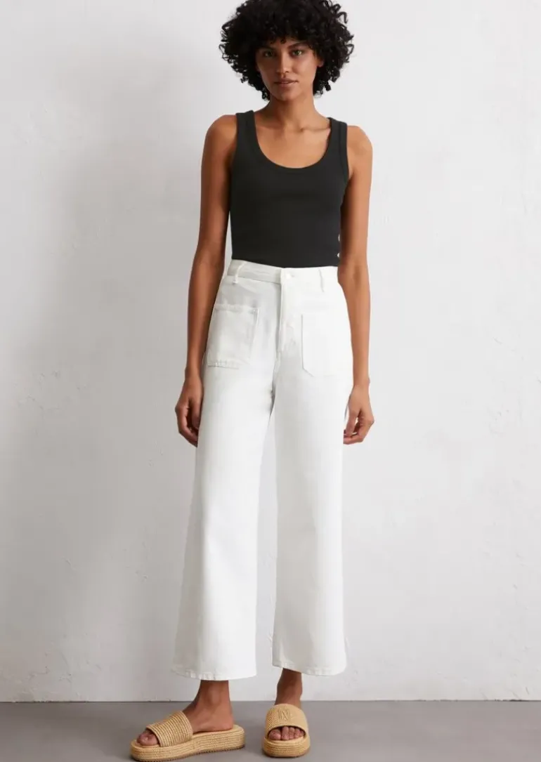 Culotte-Jeans Model Tolva wide aus Organic Cotton-Lyocell-Mix