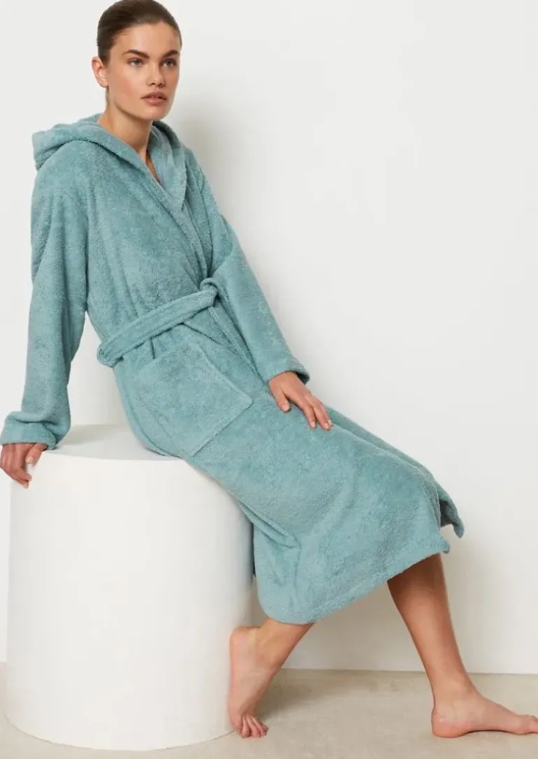 Damen-Bademantel Model Timeless mit Kapuze