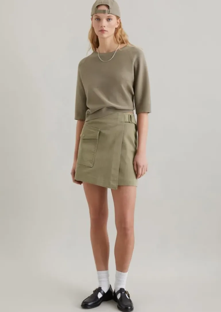 DfC Kurzarm-Strickpullover loose aus Organic Cotton
