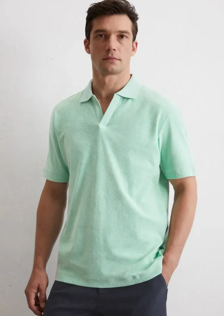 DfC Poloshirt regular aus Bio-Baumwoll-Frottee