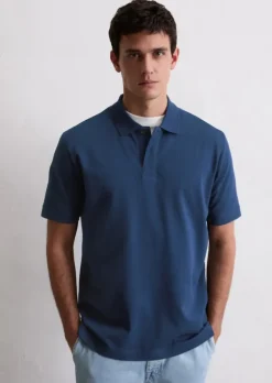 DfC Poloshirt Seersucker regular aus Bio-Baumwoll-Mix