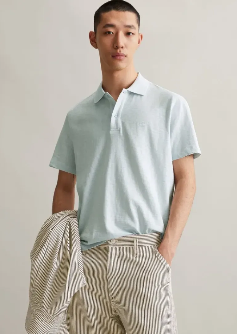 DfC Poloshirt Slub-Jersey regular aus reiner Bio-Baumwolle