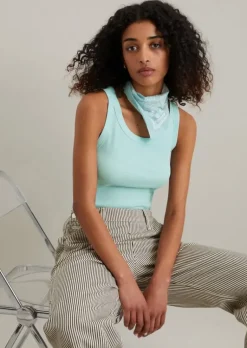 DfC Ripp-Tanktop slim aus Bio-Baumwoll-Stretchjersey