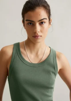 DfC Ripp-Tanktop slim aus Bio-Baumwoll-Stretchjersey
