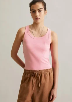 DfC Ripp-Tanktop slim aus Bio-Baumwoll-Stretchjersey