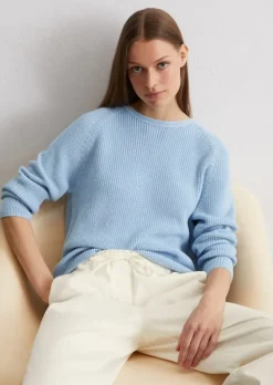 DfC-Rundhals-Strickpullover loose aus Heavy-Weight-Organic-Cotton
