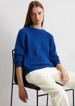 DfC-Rundhals-Strickpullover loose aus Heavy-Weight-Organic-Cotton