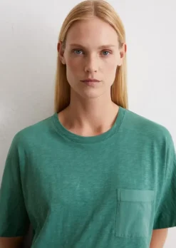 DfC T-Shirt loose mit gewebter Brusttasche