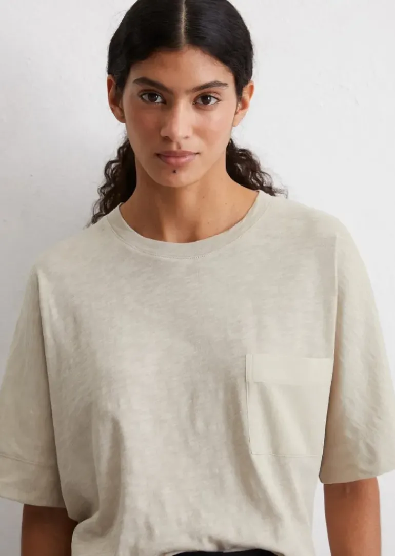 DfC T-Shirt loose mit gewebter Brusttasche