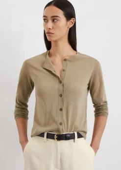 Feinstrick-Cardigan regular aus Organic Cotton-Mix